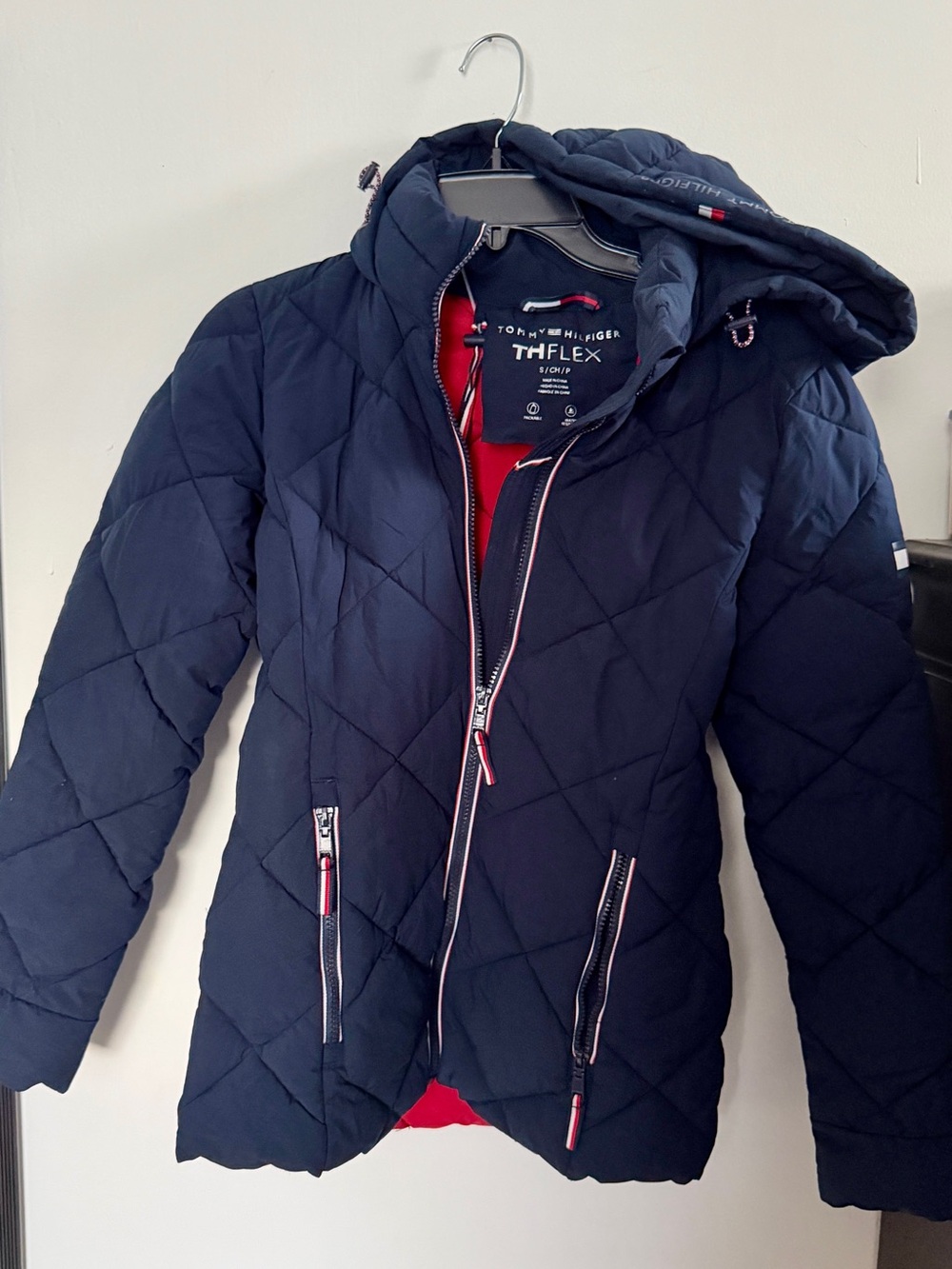 Tommy Hilfiger Kids Navy Quilted Puffer Jacket with Hood